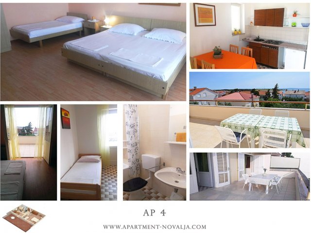 Apartmány Tomislav - Novalja AP4 (3+1)